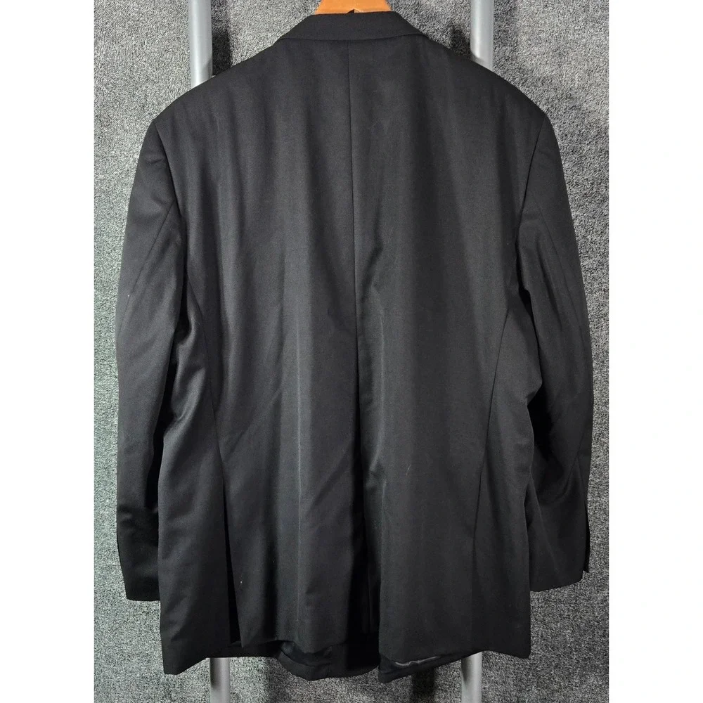Pronto Uomo Platinum Mens 54L Black 100% Wool Executive Fit Blazer Sport Coat